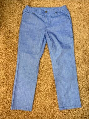 Soft Surroundings Women’s Size 8 Petite Light Blue Straight-Leg Jeans Stretch